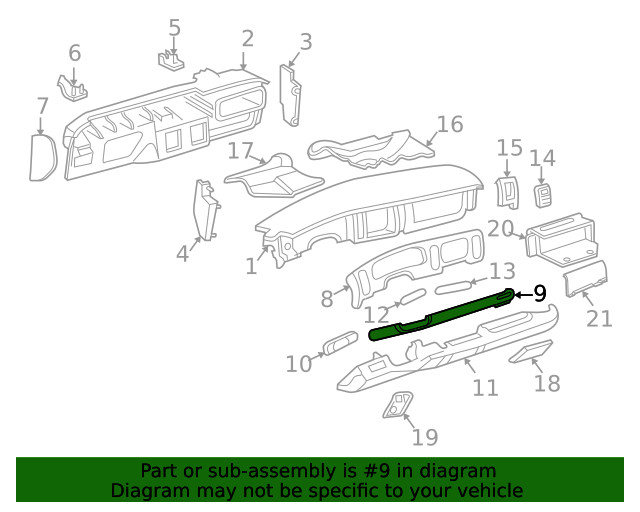 Genuine GM Trim Plate 12373386
