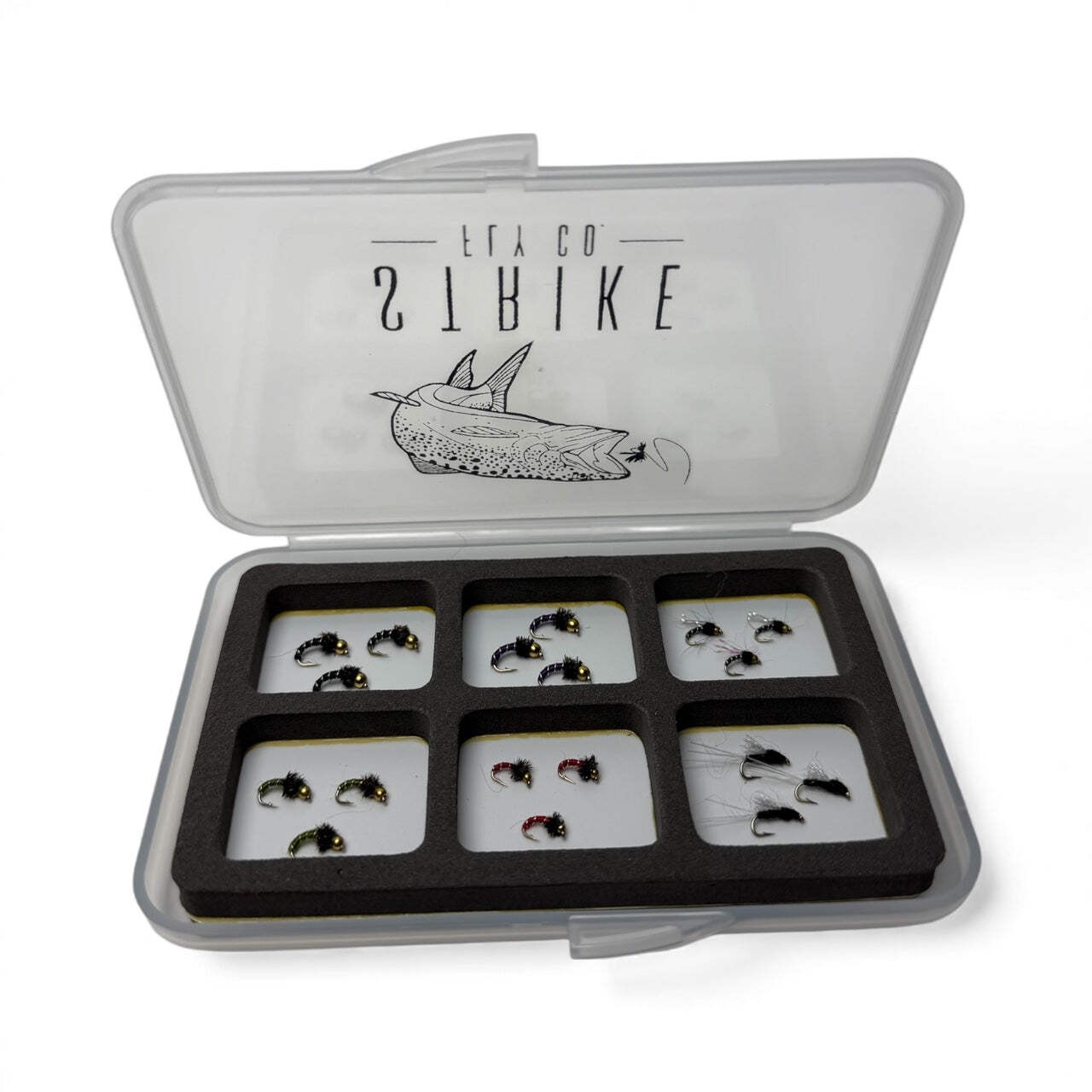 18 Piece Midge Assortment with Magnetic Fly Box- Strike Fly Company