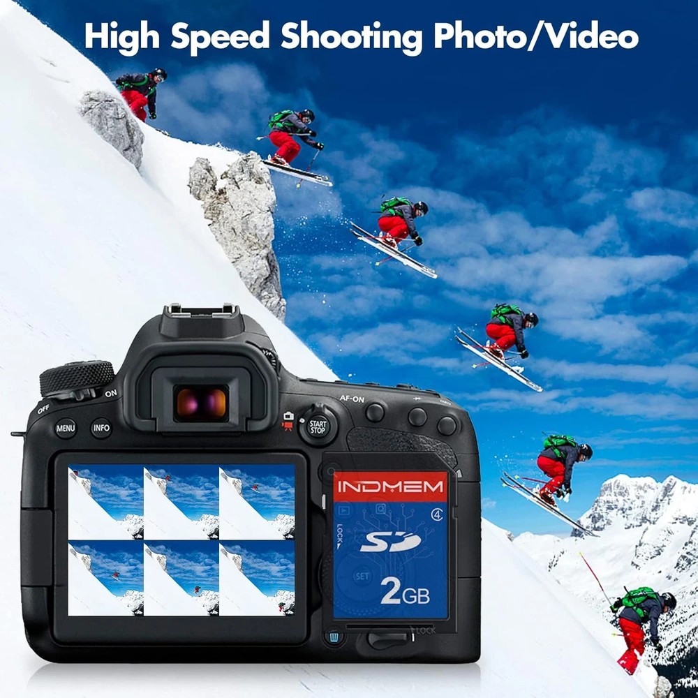 2 Pack SD Card 2GB Class 4 Flash Memory Card 2G SLC Stanard Secure Digita