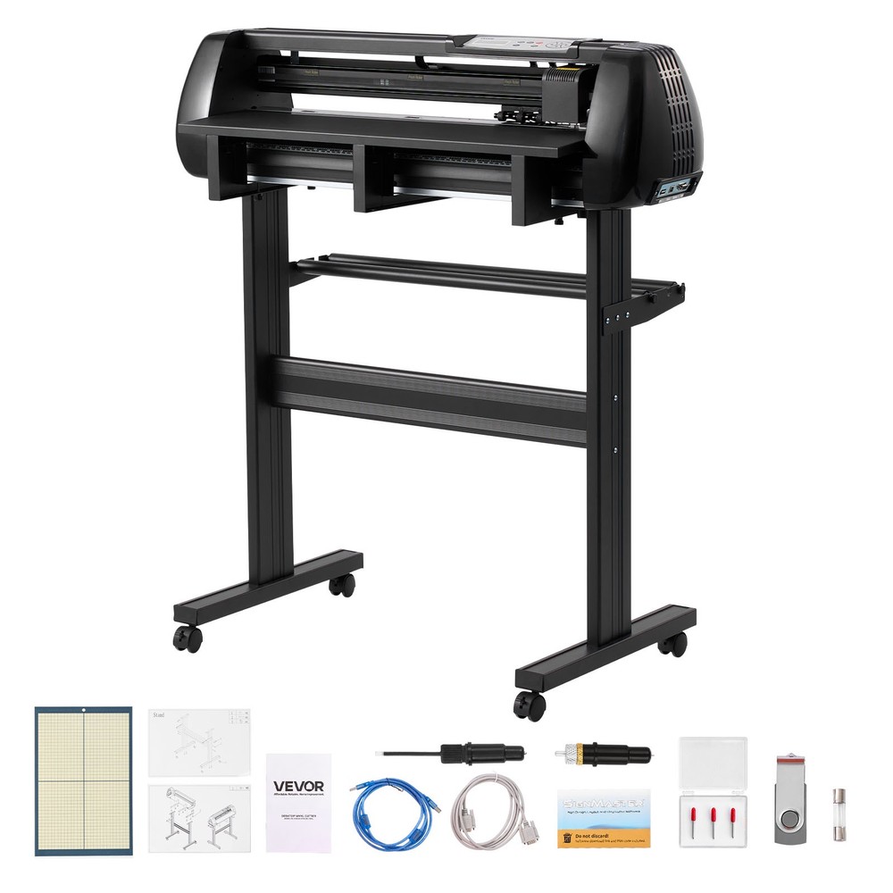 VEVOR Vinyl Cutter Machine Vinyl Plotter Cutter Printer 28 inch Max Feed Width