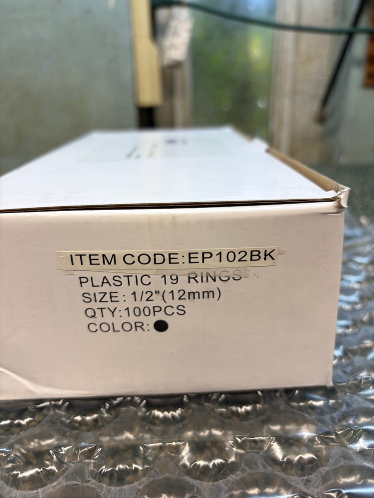100 Pack 1/2" Plastic Binding Comb 19 Ring EP102BK BCEB5105 BindMax (18 avail)