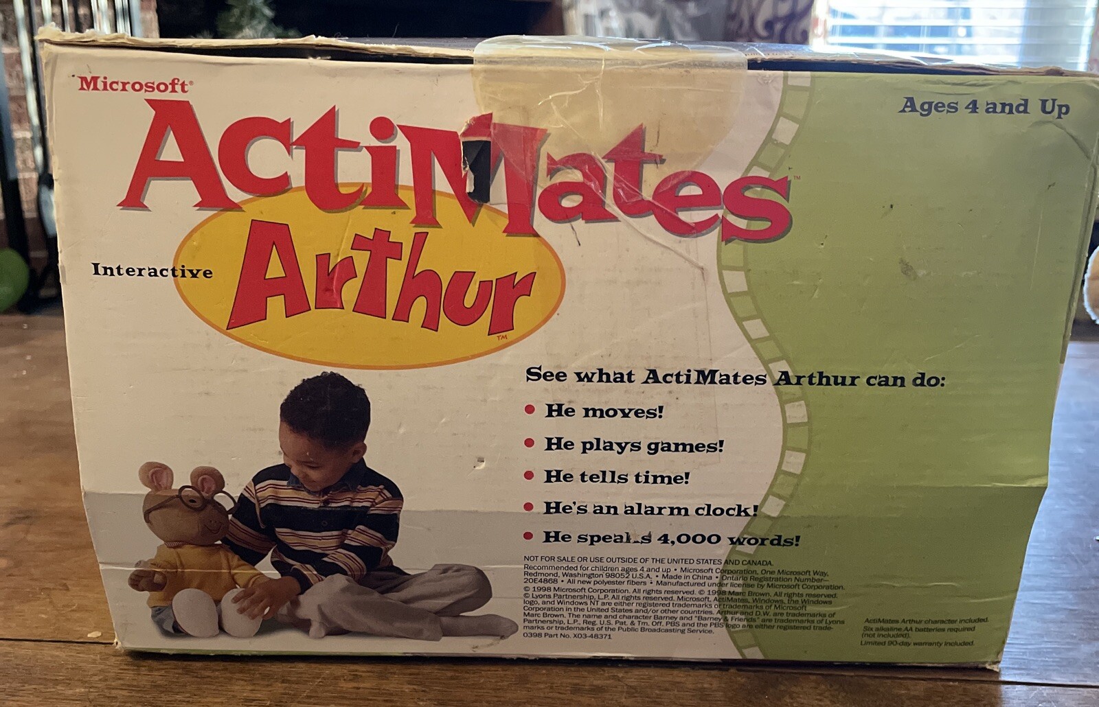 1998 Microsoft Actimates ARTHUR Interactive Talking Plush Toy 22”, Tested