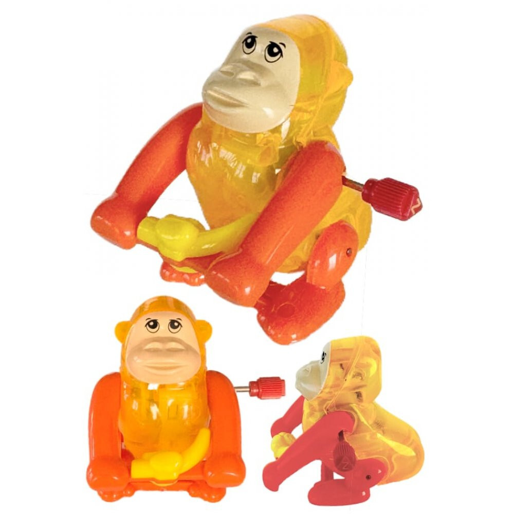 TOMY Gregory GORILLA Z-Wind-Up POP-OVERS Ape Monkey Chimp Banana Back Flip Toy