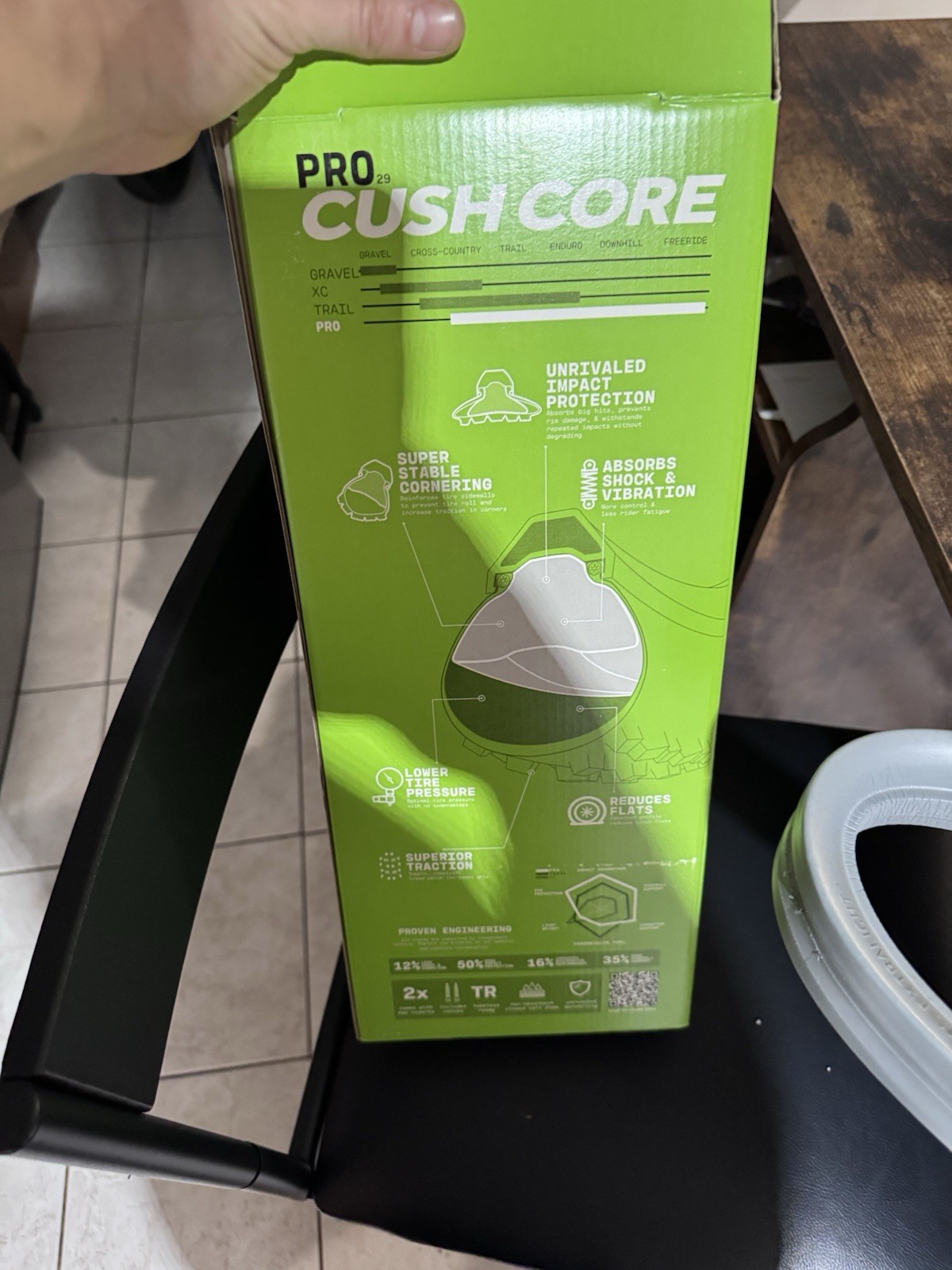 CushCore PRO 29 Foam Insert Gray for Gravel Trail Enduro Downhill Bikes,