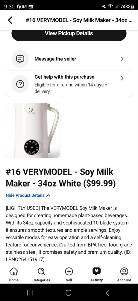 Very Model Nut Milk Maker/Soybean Milk Maker Model No. KC-6110