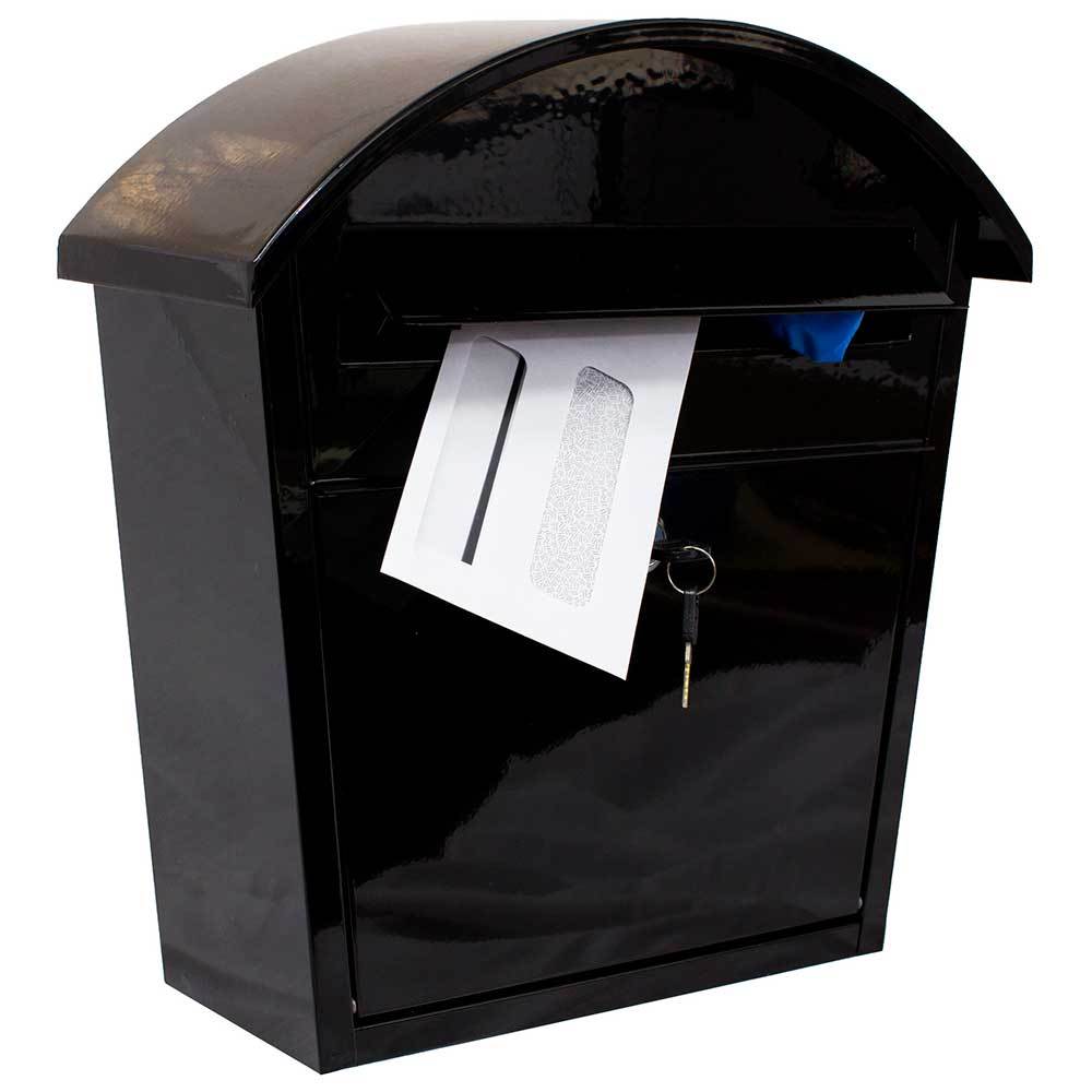 Qualarc, Modern, Ridgeline locking mailbox in Black color