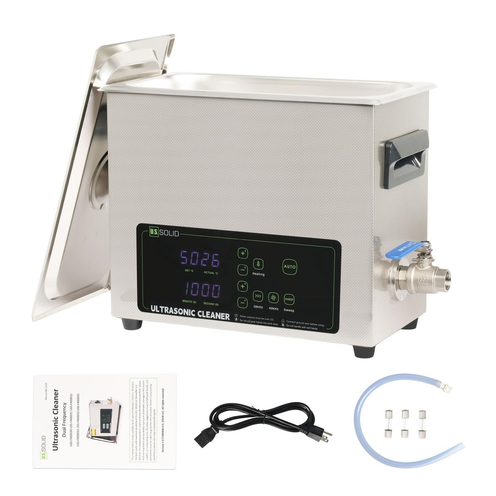 U.S. Solid Dual-Frequency Digital Ultrasonic Cleaner 6L 28/40kHz