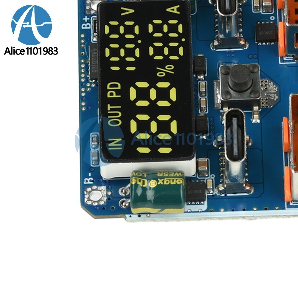 4S PD 100W Bidirectional Fast Charging Module Buck-Boost 20V 5A with Display