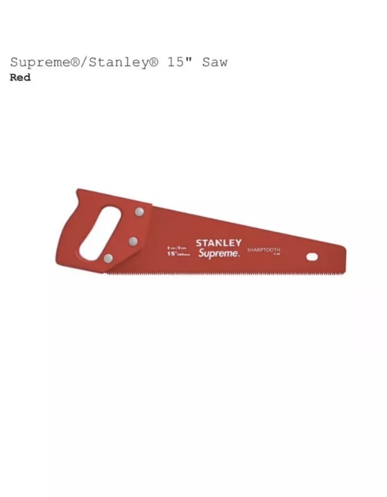 Supreme Stanley Saw 15" Red Induction Hardened Steele 🪚🪚🔥🔥