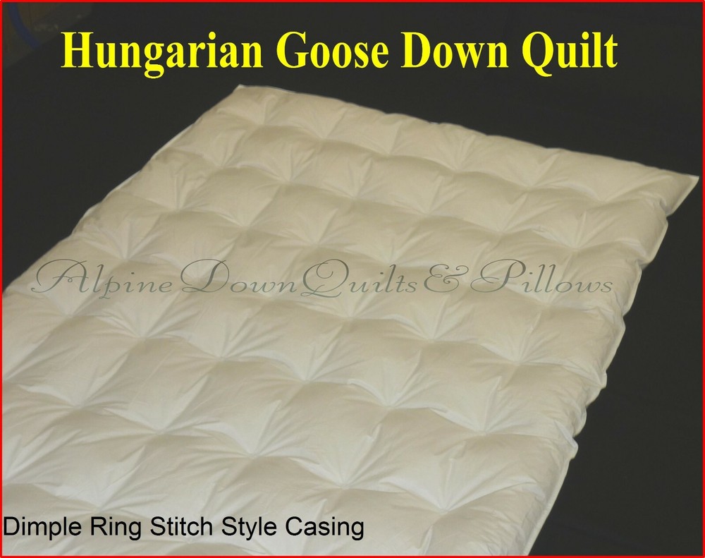 95% HUNGARIAN GOOSE DOWN QUILT SINGLE BED SIZE  WINTER WARMTH