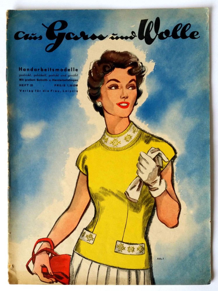 Vintage German NEEDLEWORK Magazine AUS GARN und WOLLE with Pattern