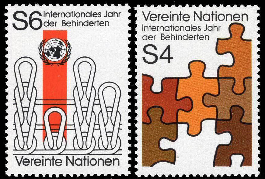 UN Vienna #Mi017-Mi18 MNH 1981 Disabled Differently-Abled [18-19]