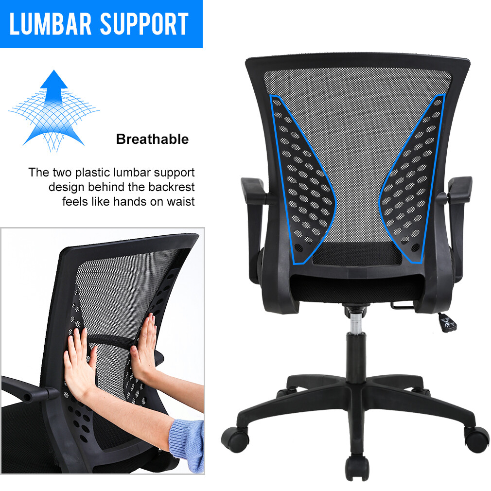 Office Chair Ergonomic Desk Chair Mesh Computer Chair W/Lumbar Support Armrest