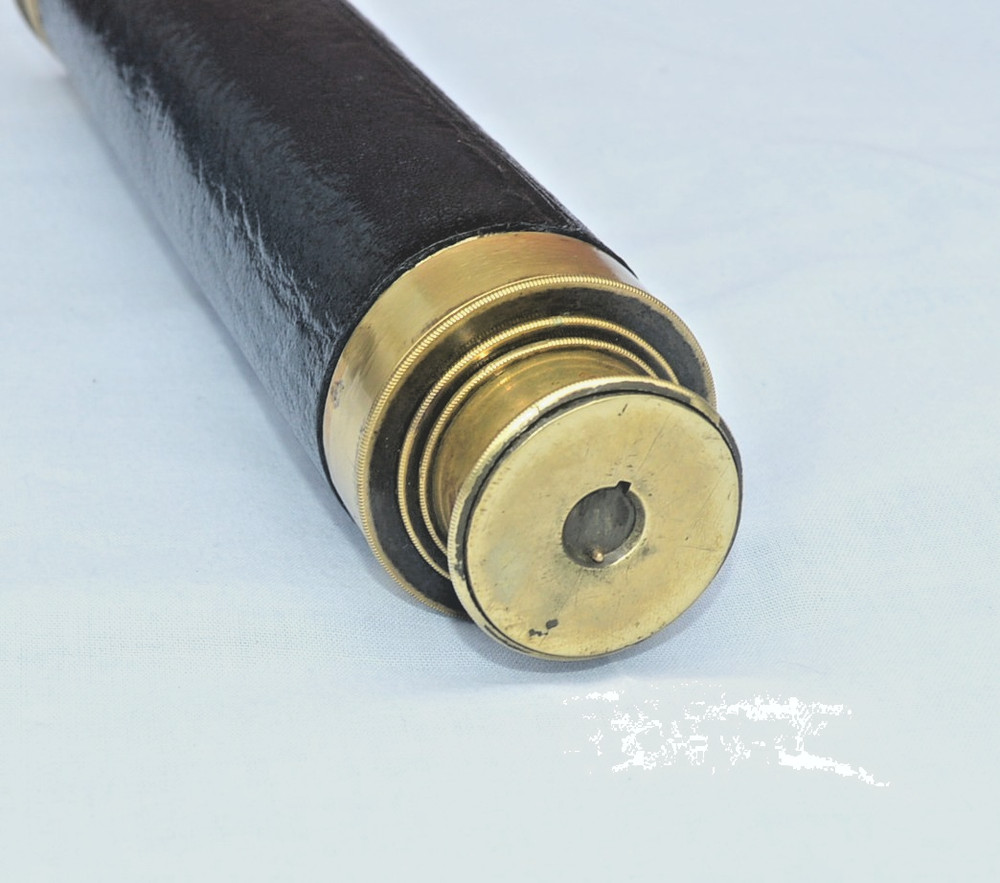 Three draw brass telescope - Rowley, Brighton.
