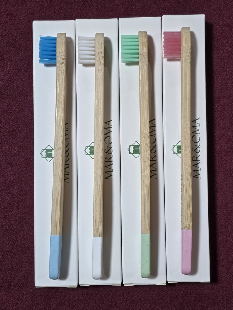 Bamboo Kids Toothbrushes Soft Bristles Multi Color 8 Pack Eco Friendly