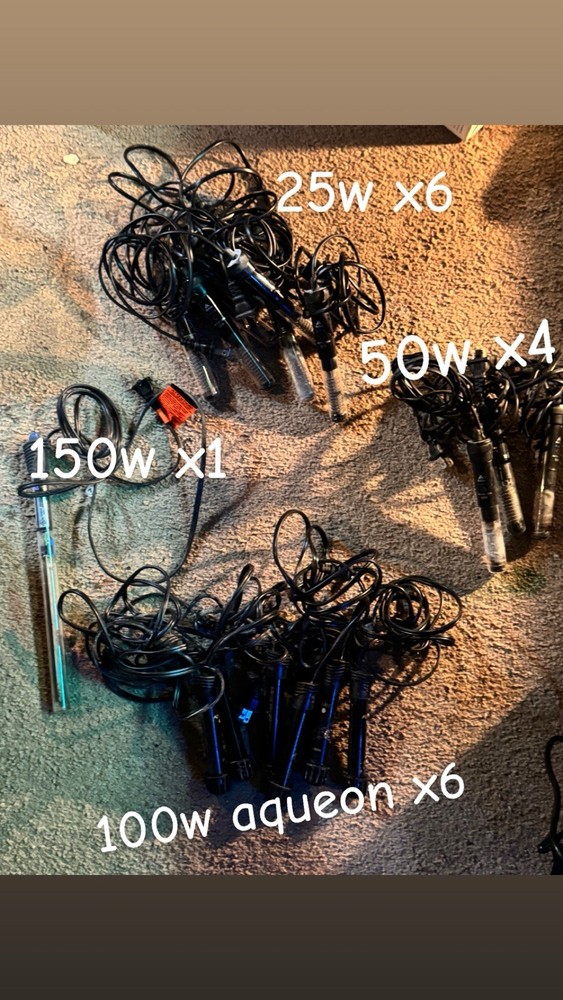 Aquarium Heaters Lot Used