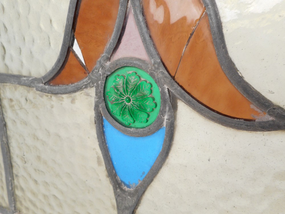 Vintage Stained Glass Window Panel (3143)NJ