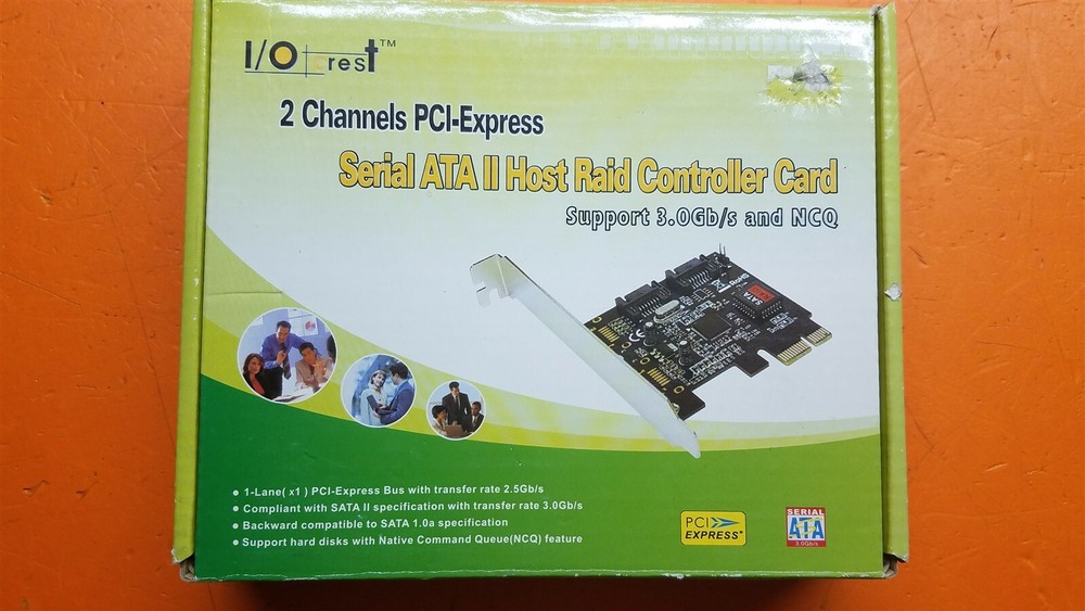 ⭐️⭐️⭐️⭐️⭐️ 2 Channels PCI-E Serial ATA II Host Raid Controller Card SY-PEX40015