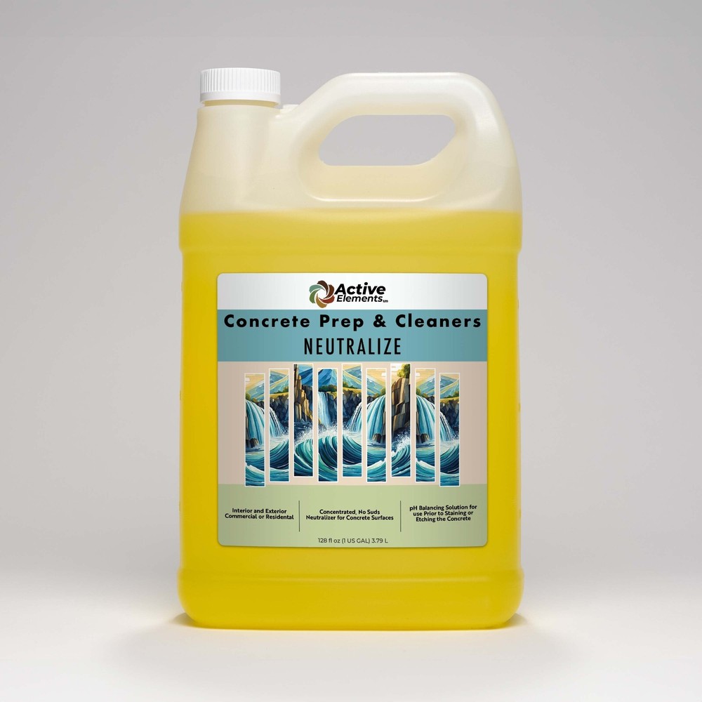 Concrete neutralizer, concentrated, pH balancing solution, increase stain