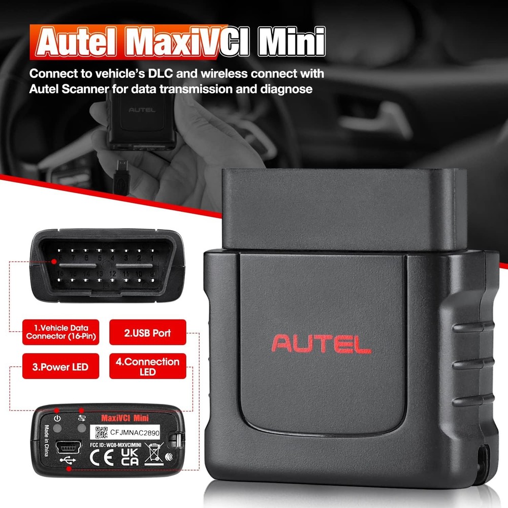 AUTEL MaxiVCI Mini Wireless Bluetooth Connection Interface for MK808BT MP808TS