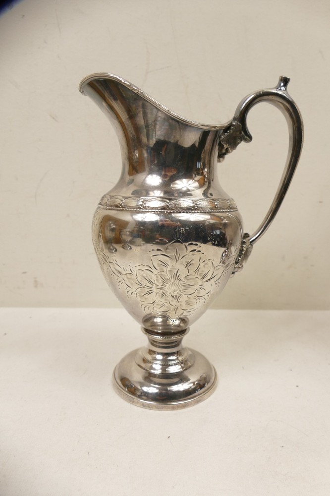 Rogers, Smith & Co Reed & Barton Blanks Silver Plate Tea Set Grape Pattern 1850