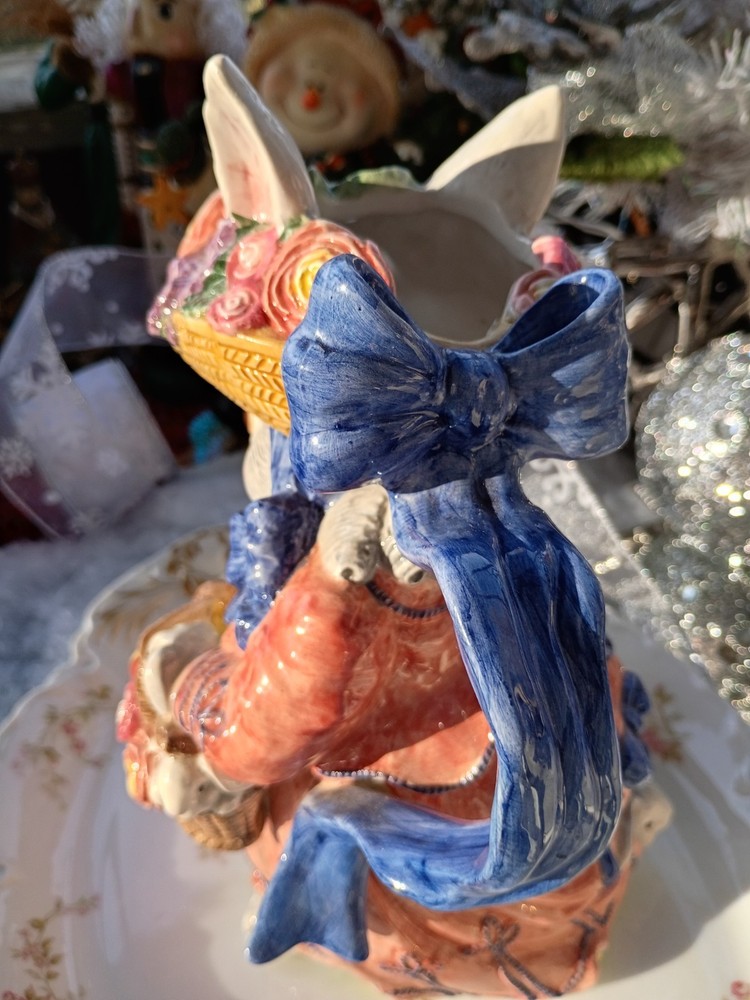 Fitz & Floyd "Bustles and Beaus" 1995 1 Quart Pitcher
