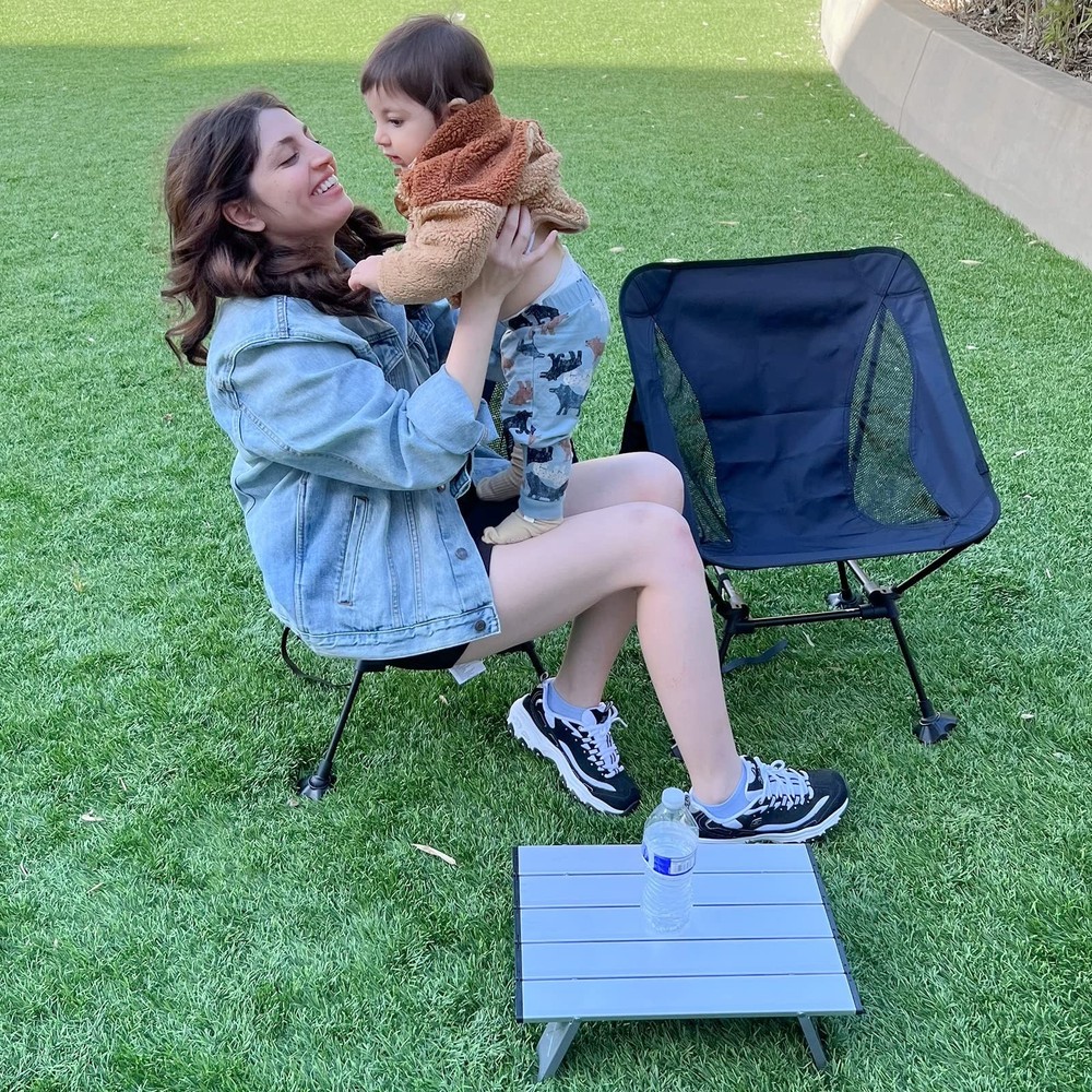 ATEPA Small Camping Table, Ultralight Portable Beach Table Folding Compact Ca...