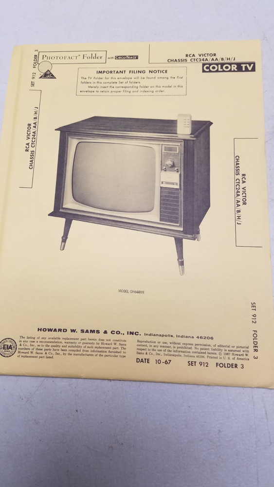 Sams Photo Fact Set 912 10/67 Folder 3 & 3A (D)