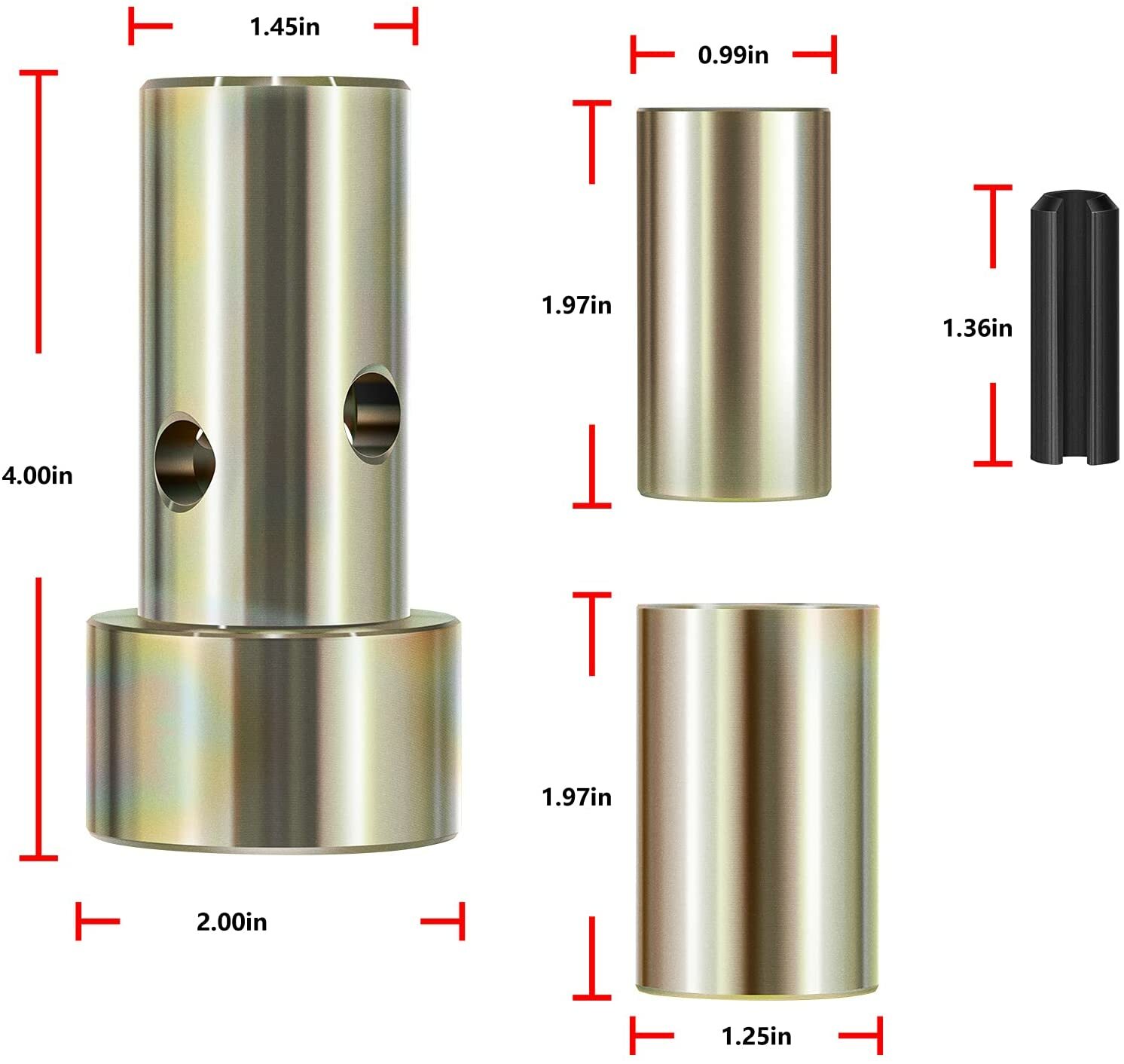 TK95029 Quick Hitch Adapter Bushing for Category 1 3-Point Hitch Tractor (2 Set)