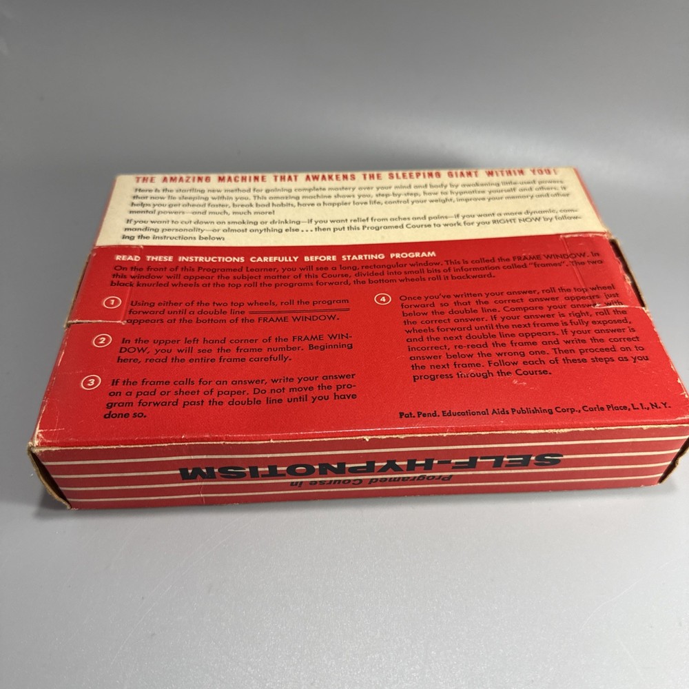 Vintage Self Hypnotism Box Programmed Learner Course - Educational Publ. NY