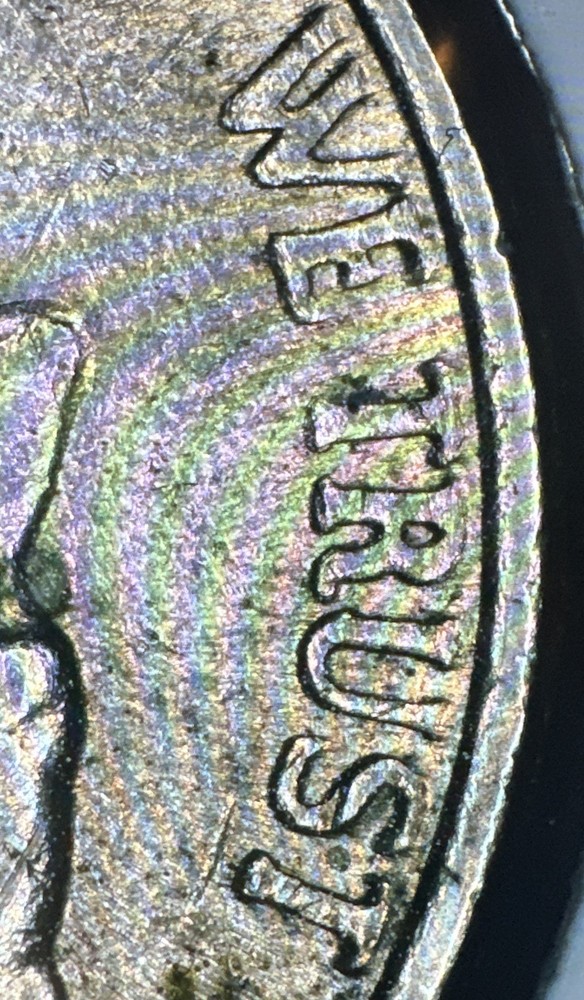 1991 P Jefferson Nickel Grease Error