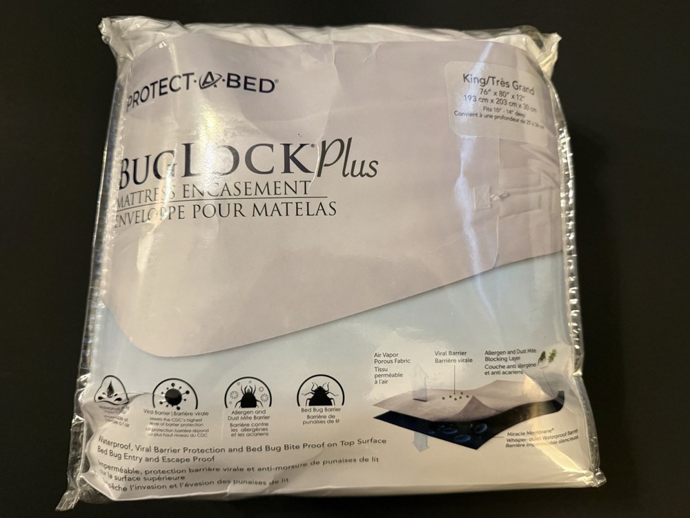 Protect-A-Bed BugLock Plus Waterproof King Mattress Encasement Bed Bug Proof