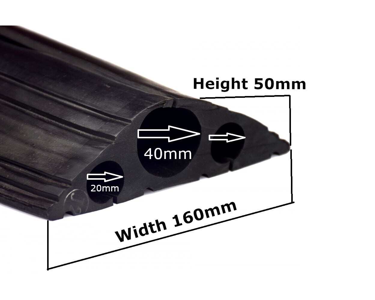 Heavy Duty Rubber and PVC Floor Cable Protectors - Multiple Sizes and Colours Av