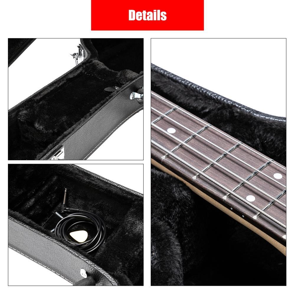 Glarry Protable GJazz Electric Guitar Hard Shell Case Carry Box