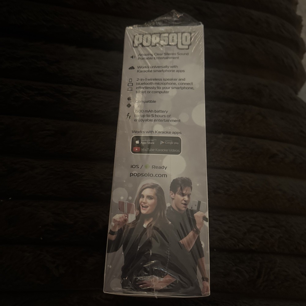 Pop Solo Bluetooth Karaoke Microphone - Black