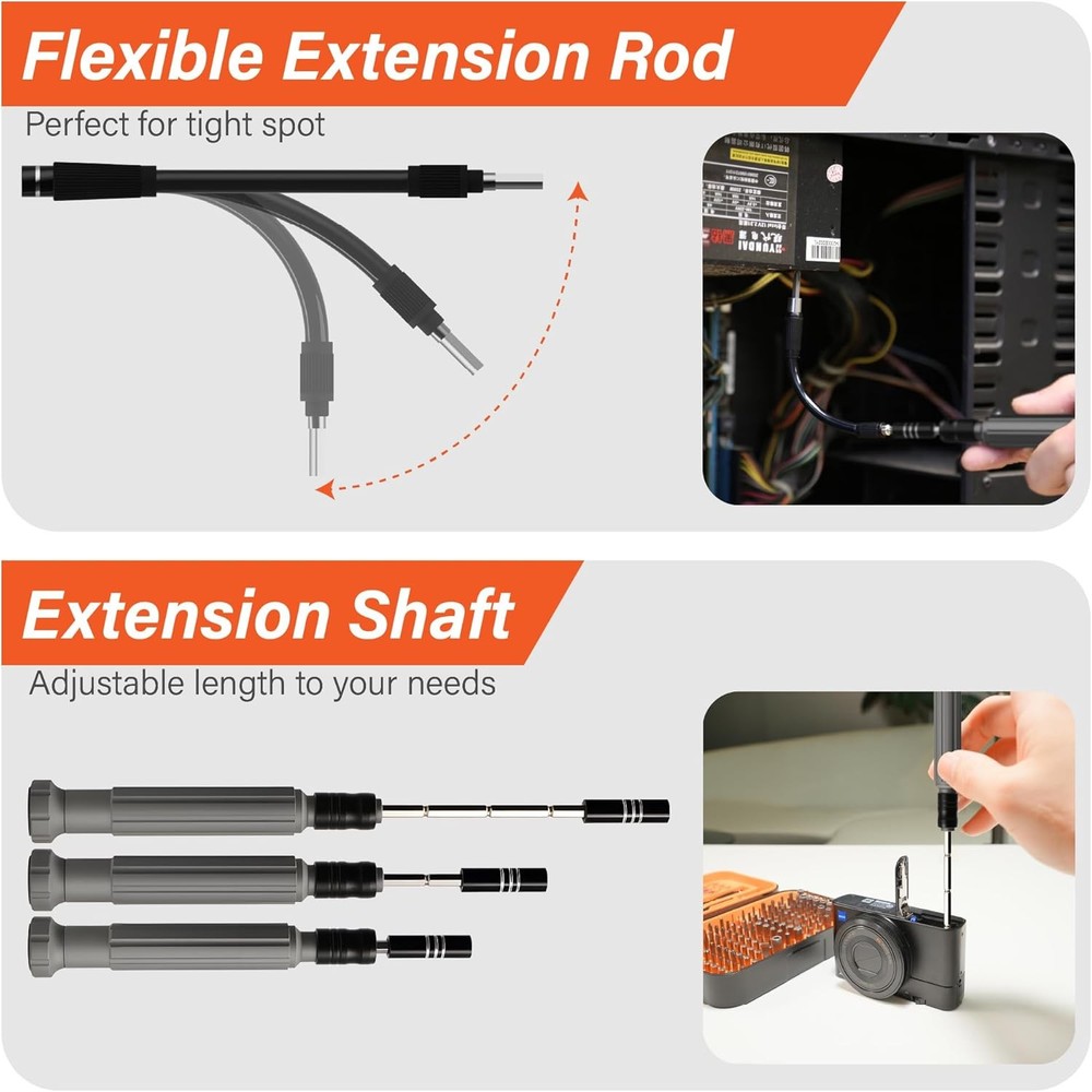 150 IN 1 Electronics Repair Kit Precision Screwdriver Set S2 Bits Tools Case