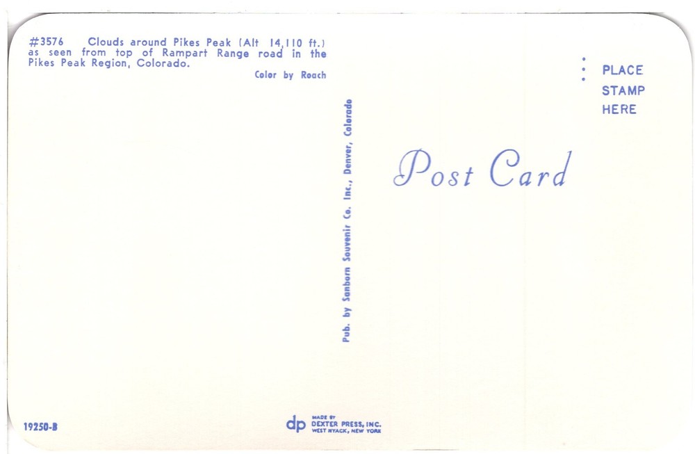 CLOUDS AROUND PIKES PEAK, CO - PC3044