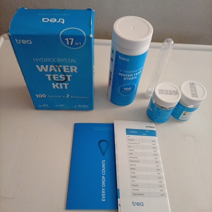HydroCrystal 17 IN 1 Drinking Water Test Kit 100 Test Strips 2 Bacteria Tests