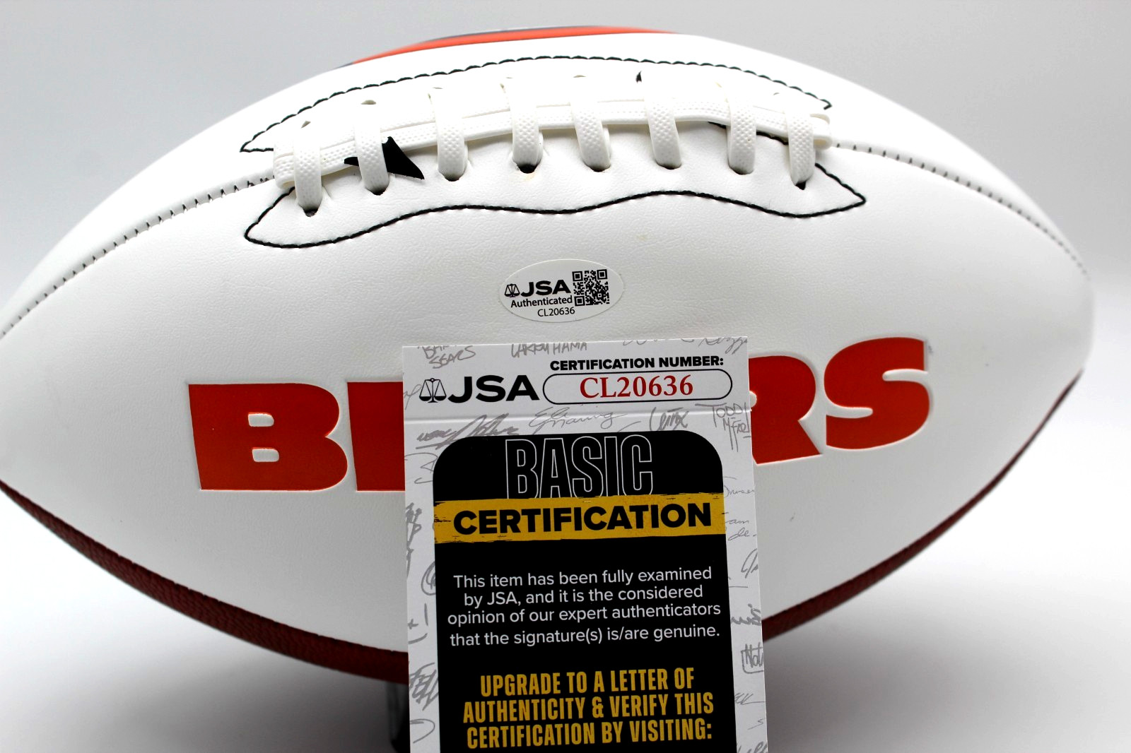 Caleb Williams Chicago Bears Signed Full Size Logo Football w/JSA COA CL20636