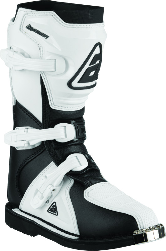 Answer AR1 Boots Black/White Youth Size - 4