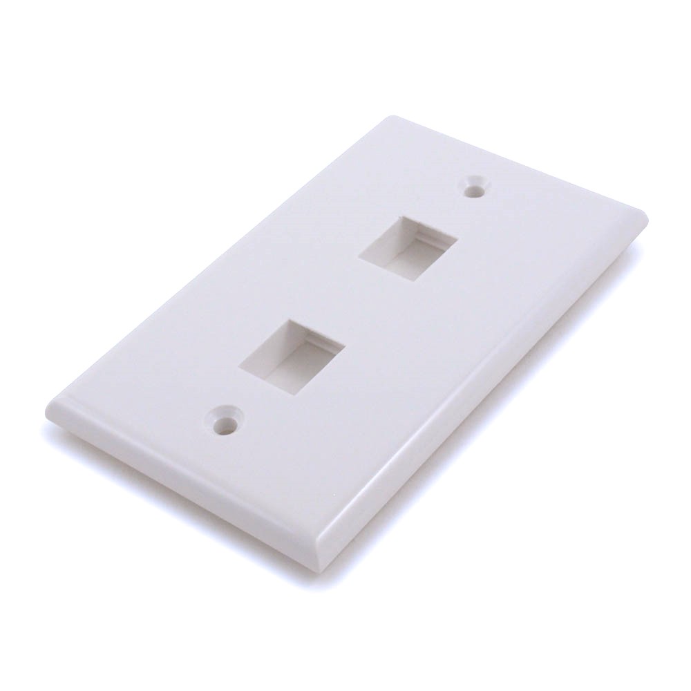 Wallplate: Keystone 2 Hole - White