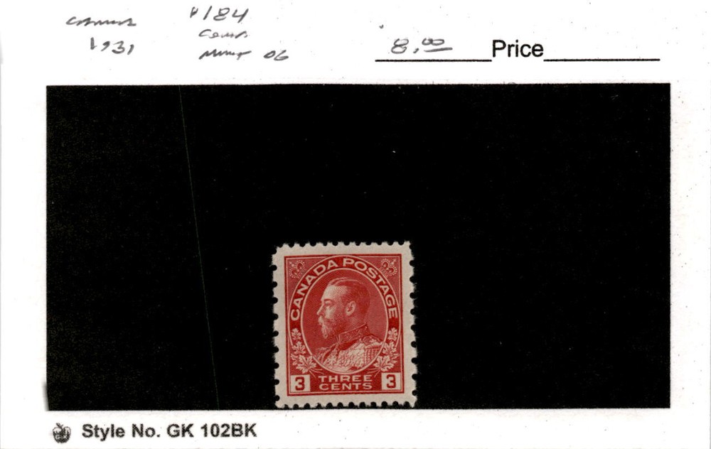 Canada, Postage Stamp, #184 Mint Hinged, 1931 King George (AJ)