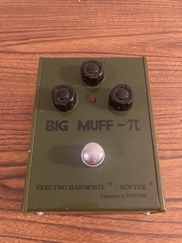 Electro Harmonix Sovtek Green Bubble Font Big Muff Fuzz Distortion w/Box