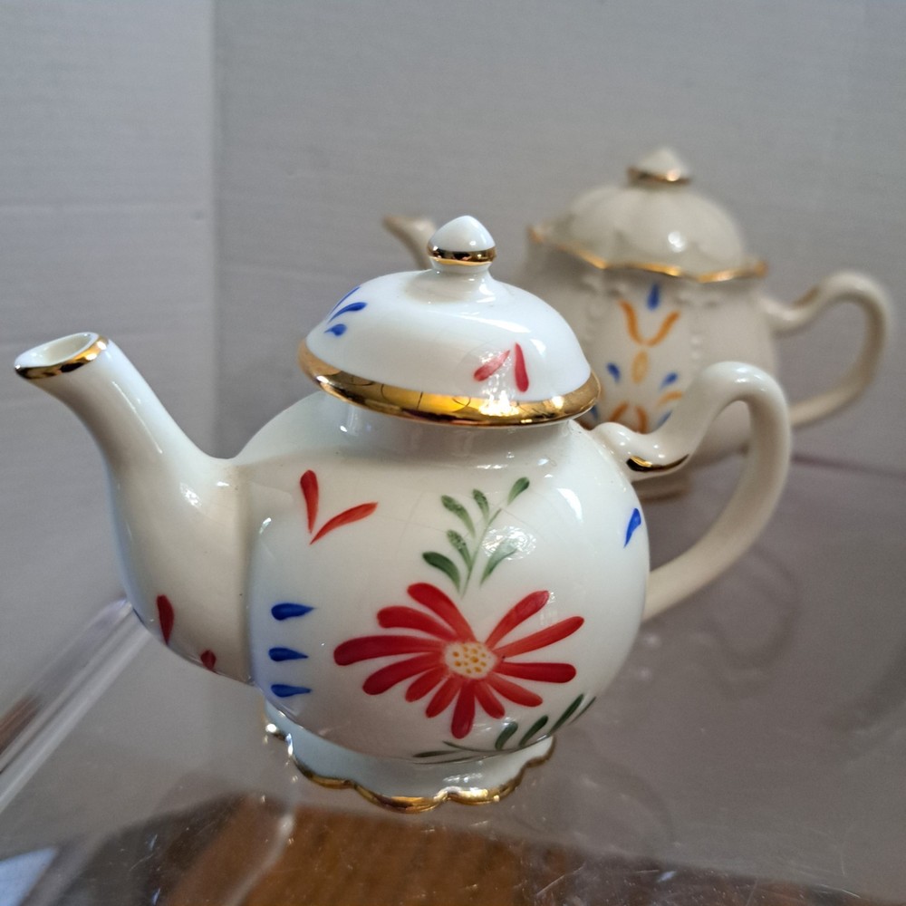 Lenox Mini 3'' Teapots 6 Assorted Styles Porcelain