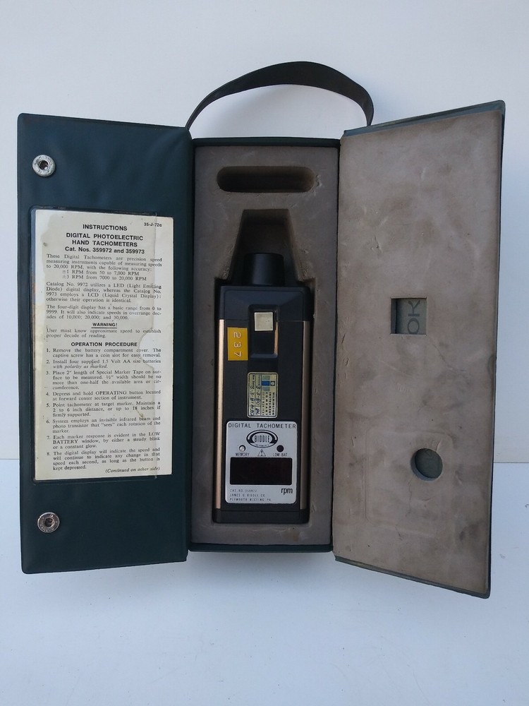 James G. Biddle Co. Digital Tachometer Catalog No. 359972