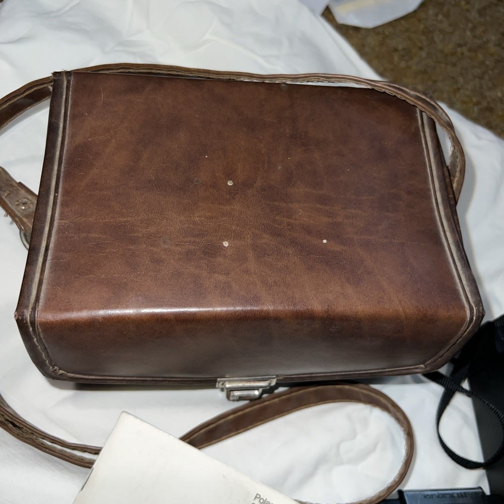 Polaroid Land Camera SONAR OneStep With Case, Flash Attachment, Instructions