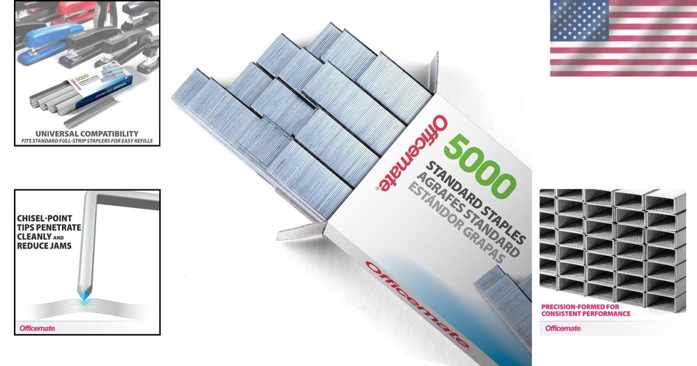 High-Quality Chisel Point Staples - 5000 Count, Cuts Clean and Holds Strong