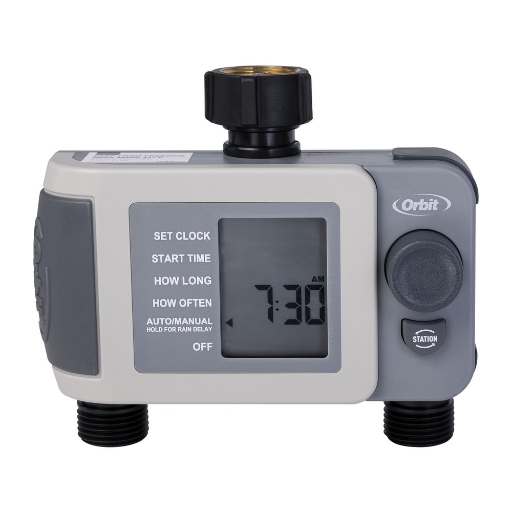 2-Outlet Programmable Hose Faucet Timer