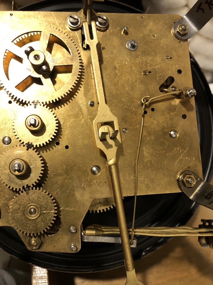 1970s German Heco wall clock /key