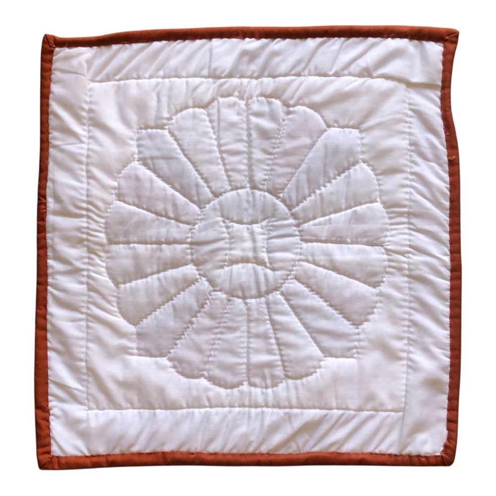 Vintage Handmade Quilt Floral Patchwork Granny's Trunk Pillow Pattern Square
